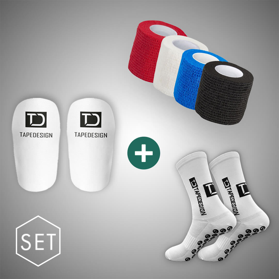 TAPEDESIGN® Shinguards 2.0 + Superlight Socks + 3x Sport Tapes (Set