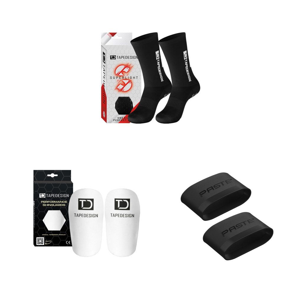 TAPEDESIGN® x PASTE® Set Superlight Socks, Shinguards 2.0, Grip Tapes