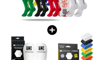 TAPEDESIGN® x PASTE® Set – Superlight Socks, Shinguards 2.0, Grip Tapes